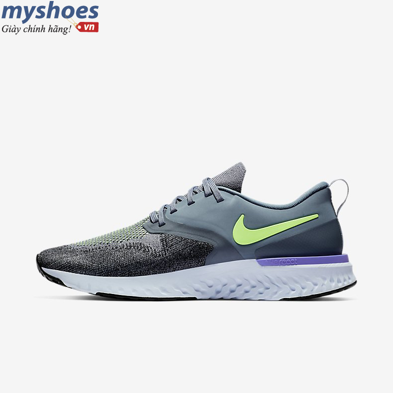 Giày Nike Odyssey React 2 Flyknit - Xám Xanh